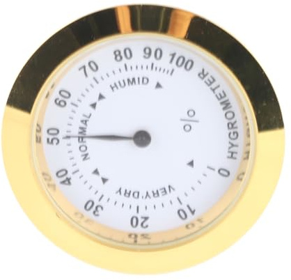 Violin Case Hygrometer, Alloy Mini Round Humidity Gauge Meter for Musical Instruments Guitar Violin Storage