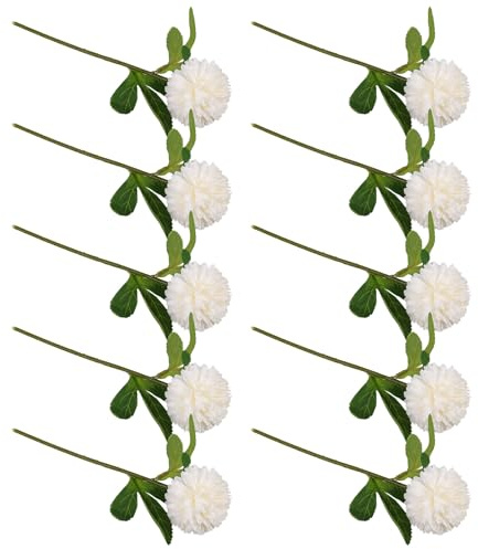 WEKADRIN Bolas de Crisantemo Artificial 12 Piezas Tallos Simulados, Flores de Crisantemo Artificial para Decoración de Otoño, Centros de Mesa y Arreglos en Hogar y Oficina