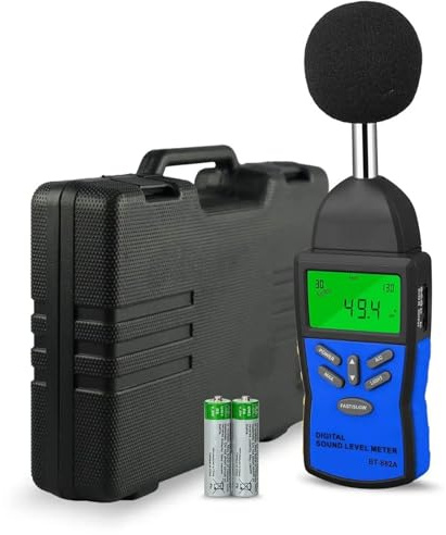 Fonometro, Fonometro di precisione, misuratore di decibel digitale for la misurazione del volume di rumore da 30 a 130 dB con ponderazione rapida/lenta A/C
