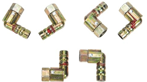 PartyKindom 6 Pezzi Giunti in Ottone per Tubo Stufa Adattatori Filetto Interno 11 CM Connettori per Condotte Gas e Cucina Raccordi Resistenti per Installazione Tubi Gas Domestici