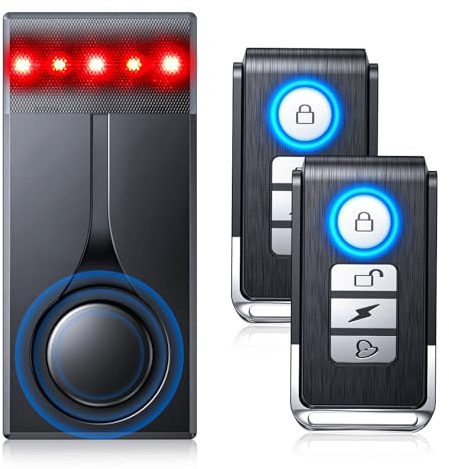Alarmanlage Auto, Drahtloser Vibrationsalarm, Fahrzeug-Diebstahlschutzsystem, 108dB Einbruch-Sicherheitsalarmanlage Mit Fernbedienung, Einbruchalarm Mit Magnetischer Befestigung für Auto, LKW