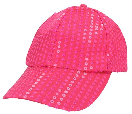 BF Souvenirs UV Neon Pailletten Basecap Sequence – Glitzer Cap für Damen & Herren, Festival & Party Basecap, Disco 80er 90er Accessoire für Fasching Karneval JGA Silvester