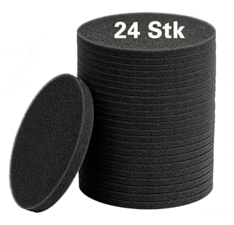 Dshunnc 24 Stück Filter Lüftungsanlage Ø140mm Lüftungsfilter Ersatz | Filter Luftfilter für Pluggit EV100V/EV200V/EV500/REV150V Wohnraumlüftung und Badlüfter Filter