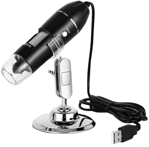 Digitales Mikroskop mit USB-Anschluss, 1600 x bis 1600 x Zoom, kompatibel mit Android, iPhone, Windows und Mac zur Handy-Reparatur