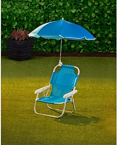 Scotrade G19 Children's Garden Chair & Parasol Kids Furniture Durable Design For Outdoor - Blue