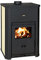 EEK A: Wasserführender Kaminofen PRITY WD W24 D, Creme - 24,3 kW Schwarz