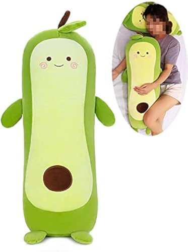 Tikwisdom Krokodil Birne, grüne Avocado, Simulation Avocado Plüschtier Puppe Schlafkissen, Puppe, Kissen, Spielzeug Kissen (Lange Klause 85 cm)
