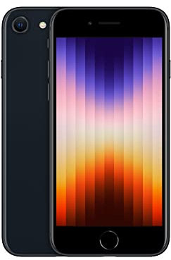 Apple iPhone SE 3rd Gen, 128GB, Midnight (Renewed)