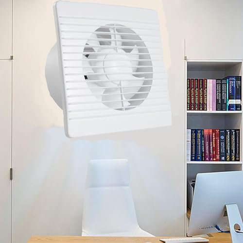 BETAM Window Exhaust Fan with Check Valve,Silent Extractor Fan Bathroom,9Mm Ultra-Thin Panel,Powerful Wall Mounted Ventilation Fan,for Garage,Office,Shop,1250R/Min,8 inches
