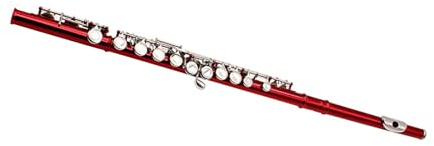 flauta para principiantes Flauta roja de 16 agujeros llave C con caja de cuero bolsa para flauta accesorios para instrumentos juego de limpieza