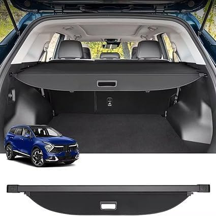 YNNBJX Kofferraum Schutz Abdeckung Laderaumabdeckung für Kia Sportage NQ5 2023 2024, Cargo Cover Auto Ausziehbar Schutz Rollo Sicherheit Laderaumabdeckung