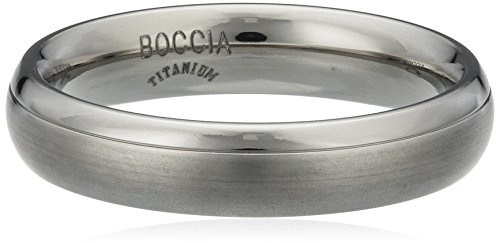 Boccia Damen-Ring teilpoliert Titan 0130-07