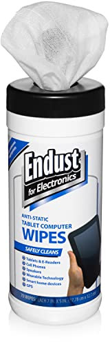 Endust Electronics Anti-Static Tablet Computer Wipes (12596) (70 Wipes, 6inchx6inch)