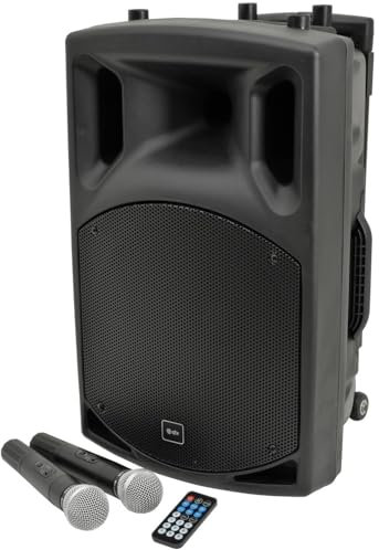 QTX, QX12PA Wireless Portable PA System Complete with Two Wireless Microphones, Bluetooth Connectivity, 8-Hour Battery life, Ideal for Events, Performances, Presentations