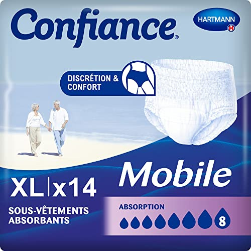 Confiance Mobile 8 Gouttes Slips Absorbants Unisexes | Taille XL