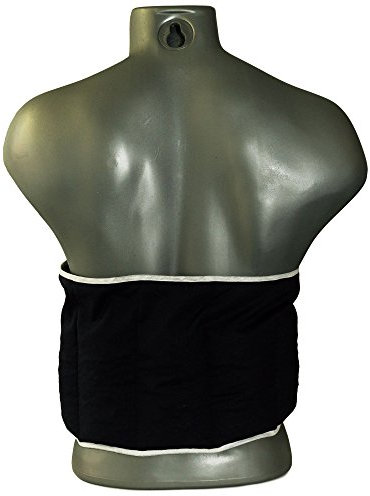 Coussin-ceinture aux graines de lin à sept compartiments avec fermeture à bande auto-agrippante - longueur environ 135cm - Bleu foncé - Coussin thermique aux graines XXL - Bouillotte lombaire