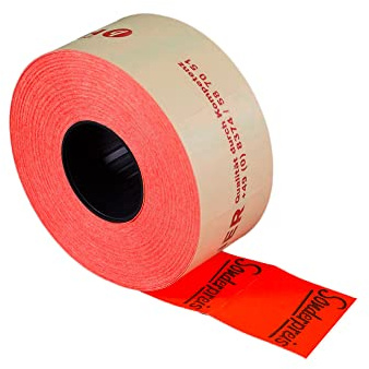 30 Rollen Preisetiketten 29x28 leucht-rot permanent Aufdruck: Sonderpreis Schreibschrift | 21.000 Etiketten | Preisauszeichner Etiketten | HUTNER