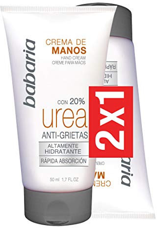 Babaria Crema de Manos Anti-Grietas con Urea 20% - 50 ml x 2