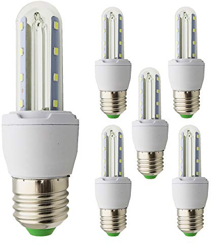 Mengjay 5 Stück Led Glühbirne, E27 220V 3W Schraube Mund Super helle Mais Lampe Haus Beleuchtung U Typ Energiesparlampe Spirale Licht Indoor Lichtquelle Einzelne Lampe Kaltweiß Licht