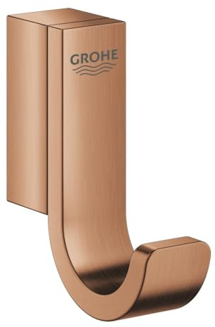 Grohe Bademantelhaken Warm Sunset Gebürstet, Metall, Wandmontage, Vintage/Industrial Decorative, 1 Hook, 0.2 kg, 5x4.4x1.5 cm, 100 lbs, Bronze
