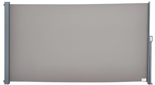 Outsunny Store Latéral Brise-Vue Rétractable 300 x 160 cm Gris | Paravent Extérieur En Aluminium, Protection Solaire, Brise-vue Extensible Pour Balcon Jardin Terrasse