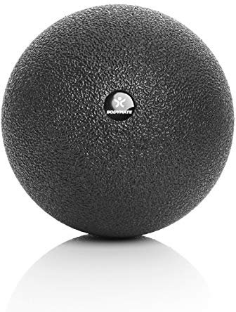BODYMATE Stor Fascia-kula, Svart, Självmassage-kula för Fascia-träning, 12cm i diameter