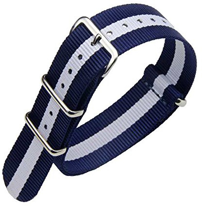 FOUUA Nylon Uhrenarmbänder Band NATO Style Wahl der Farbe, Länge und Breite 16mm 18mm 20mm 22mm 24mm Ersatz-Ballistikbänder für Männer und Frauen