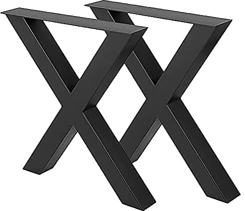 Fayelong Tischbeine aus Stahl, Tischgestell X-Form Metall Schwarz Tischkufen, 71,1 x 50,8 cm, Esstischbeine, 71,1 x 50,8 cm, 50,8 cm, robust, Tischbeine für Computertisch Couchtisch