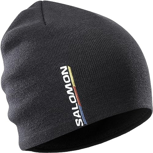 Salomon Graphic Kappe Unisex, Vielseitigkeit, Komfortable Passform, stylisches Design, Deep Black, Einheitsgröße