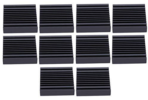 10 Stück Kühlkörper, Kühlrippen, Kühlrippen, Kühler, Thermisch Leitender Klebstoff, Aluminiumkühler für Transistoren, 40 X 9 X 40 Mm