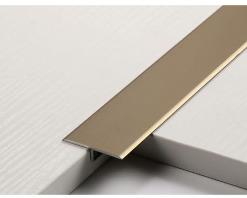 Aluminium T Zierleiste & Bodenübergangsleiste, Türrahmen für Fliesen, Vinyl und Laminatböden, überbrückt die Lücke, 33 mm Breit (Color : E)