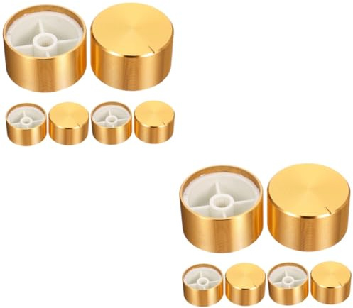 Toyvian 12stücke Gitarren Lautstärkeregler Knöpfe Aluminium Langlebige Potentiometer-ersatzteile Gitarre Bass Installieren Goldfarben