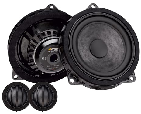 ETON UG-BMW10WU: 10 cm Komponentensystem, kompatibel mit BMW & MINI, W-Korb | High-End 4“ 2-Wege Plug & Play Lautsprecher-Set der Ultimate Serie für Türeinbau, passgenaue Tief/Mittel- & Hochtöner, 1 Paar