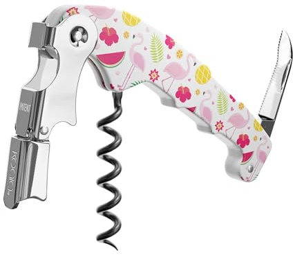 (10 Unidades) Sacacorchos de Dos Tiempos Retro Flamingos