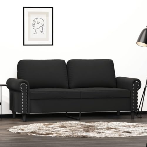 ZEYUAN 2-Sitzer-Sofa Schwarz 140 cm Samt, Loungesofa, Sofas & Couches, Relaxsofa, Couch für Wohnzimmer - 359534