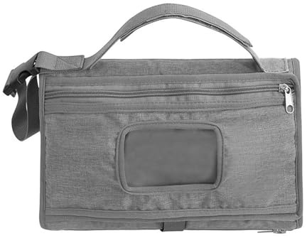 YIUPEDRFG OxfordCloth Tragbare Wickelunterlage, wasserdicht und wechselbar, OxfordCloth Matte zum Wechseln, leicht zu reinigende tragbare Windel, grau