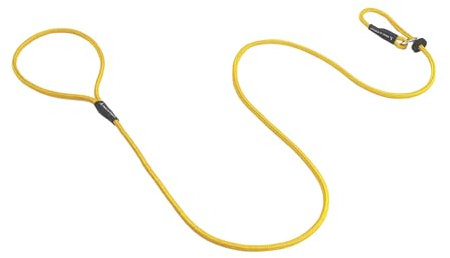 Dog & Field Signature Slip Lead for Dogs, Yellow. 1.25m Lightweight Slip Leash, with Sliding Rubber Stopper for Training - No Collar or Harness Needed (Yellow)