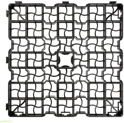 PROFIPLASTIC, Grille à Gazon, Dimensions : 50 x 50 cm Dalles à Gazon, Dalles de Trottoir, Dalles de Paddock, Tapis de Gravier, Grille à Gravier, Plastique, ProfiSystem G3 (Noir, 62m2)