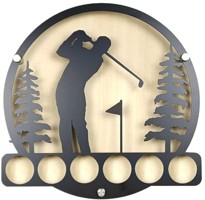 Golfball-Display-Wandhalterung – Golfball-Vitrine, Moderner Golfball-Halter | Golfball-Aufbewahrungslösung, Präsentieren Sie Ihre Golf-Erfolge, Eleganter Präsentationsständer, Golfball-Organizer Für S