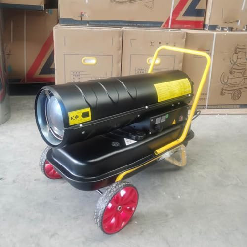 NJTIHG 30kw Diesel Heater, Air Volume 740m³, Portable Air Kerosene Heater, with Thermostat Control, 38L Fuel Lank, For Warehouses, Construction, Garages, Barns and Workshops