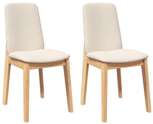 vidaXL Sedie da Pranzo con Cuscini 2 pz in Legno Massello di Hevea, Sedia da Pranzo, Sedia da Cucina, Sedile da Pranzo, Sedia, Sedia da Soggiorno