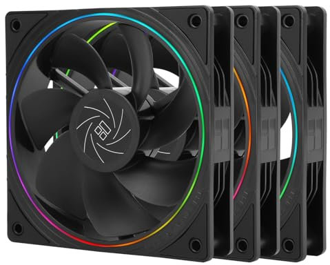 Thermalright TL-S12R X3 CPU Fan 120mm Reverse Fan Case Cooler Fan Comes with ARGB Lighting,CPU Cooling fan with 1500RPM Speed,Black PC PWM Silent Computer
