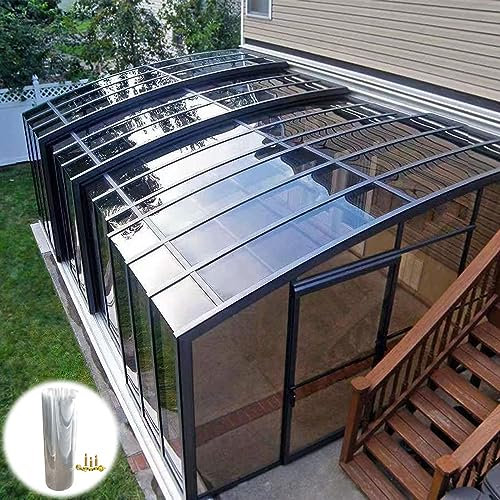 Transparente Polycarbonat-Dachbahn, wasserdichte Paneele für Garten, Überdachung, Gewächshaus, Terrasse, leicht zu biegen, individuelle Breite x Länge (1 x 6 m), für den Außenbereich, Markise,