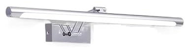 nmbhus Moderne LED Applique Murale Salle De Bains Miroir Lampe 40CM 50CM AC 85-265V Applique Applique Chambre Vanité Luminaires Argent(Cool,12W 50CM)