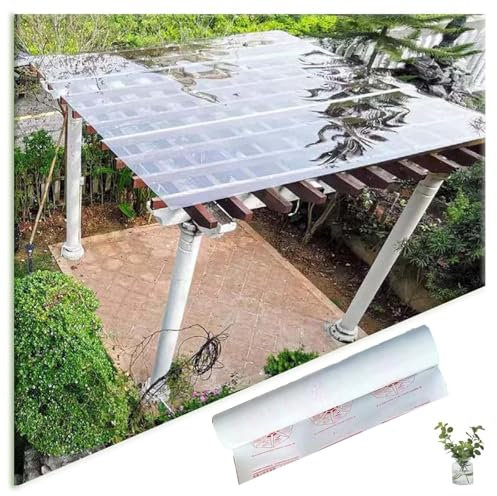 Pergola Dachplatten,1mm Transparente Polycarbonat Dachplatten,Einfaches Biegen Und Schneiden Von Acryl Kunststoffplatten Dachplatten,Für Gewächshäuser,Regenfest,Uv-beständig,W×L-0.5×3m(1.6*9.8ft)