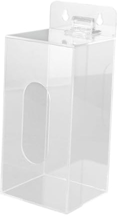 Fenteer Acrylic Gloves Dispenser Holder Transparent Station Rack Box Wall Mount for Beard Covers Hairnets Lab Restaurant, 1 Grid