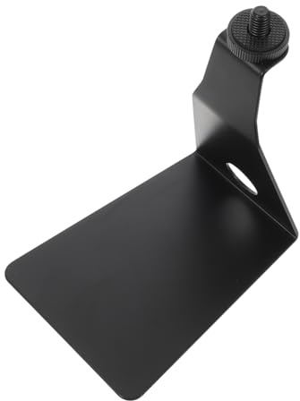 L-förmiger Desktop Mikrofonständer aus Metall für Tischmikrofone Schwarz | Verstellbare Richtung, Ausgewogene Balance, Einfache Montage, Rutschfeste Füße, 3/5 Gewinde, Zubehör