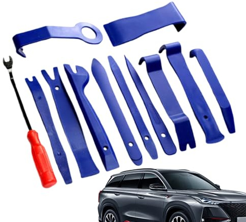 Kit per Rimozione Fascie,12 Pezzi Kit Utensili Auto per Sfilare Fascie - Rimozione Clip Fermagli Ospite Impugnatura Antiscivolo Ergonomica Auto per Uomini Sedan