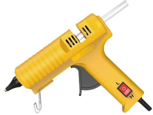 pistola colla caldo, Pistola for colla a caldo professionale da 200 W con ugello in rame, temperatura regolabile, utilizzo con stick di colla da 11 mm, strumenti fai da te for la casa(D)