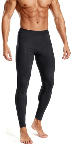 Rane Sports Pantaloni a Compressione da Uomo, ad Asciugatura Rapida, Traspiranti, Altamente Elastici, per Il Fitness, per l'allenamento della Corsa